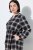 Ulla Popken 853728 Vestido de cuadros con volantes Negro - Vestidos - Vestidos para todas las tallas