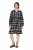 Ulla Popken 853728 Vestido de cuadros con volantes Negro - Vestidos - Vestidos para todas las tallas