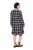Ulla Popken 853728 Vestido de cuadros con volantes Negro - Vestidos - Vestidos para todas las tallas