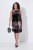 Ulla Popken 853768 Vestido de lentejuelas de rayas Negro - Vestidos de noche - Vestidos de fiesta de gran talla