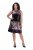 Ulla Popken 853768 Vestido de lentejuelas de rayas Negro - Vestidos de noche - Vestidos de fiesta de gran talla