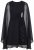 Ulla Popken 853774 Vestido con volantes Negro - Vestidos de noche - Vestidos de fiesta de gran talla