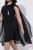 Ulla Popken 853774 Vestido con volantes Negro - Vestidos de noche - Vestidos de fiesta de gran talla