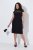 Ulla Popken 853808 Vestido de manga corta con cuello alto Negro - Vestidos - Vestidos para todas las tallas