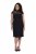 Ulla Popken 853808 Vestido de manga corta con cuello alto Negro - Vestidos - Vestidos para todas las tallas