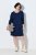 Ulla Popken 853877 Vestido de felpa de flores Azul marino - Vestidos - Vestidos para todas las tallas