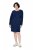 Ulla Popken 853877 Vestido de felpa de flores Azul marino - Vestidos - Vestidos para todas las tallas