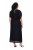 Ulla Popken 854031 Vestido de gasa de manga corta Negro - Vestidos de noche - Vestidos de fiesta de gran talla