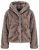 Ulla Popken 854617 Chaqueta de pelo sintético Beige - Chaquetas - Chaquetas para mujer en tallas grandes
