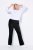 Ulla Popken 854910 Pantalón elástico abrigado con cintura elástica Negro - Pantalones de tela - Pantalones anchos de tela para mujer