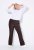 Ulla Popken 854910 Pantalón elástico abrigado con cintura elástica Marrón caoba - Pantalones de tela - Pantalones anchos de tela para mujer