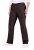 Ulla Popken 854910 Pantalón elástico abrigado con cintura elástica Marrón caoba - Pantalones de tela - Pantalones anchos de tela para mujer