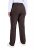 Ulla Popken 854987 Pantalón elástico abrigado con cinturilla cómoda Marrón caoba - Pantalones de tela - Pantalones anchos de tela para mujer
