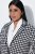 Ulla Popken 855173 Blazer de punto a cuadros Blanco roto - Blazers - Blazers en tallas grandes para mujer