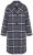 Ulla Popken 855250 Abrigo de lana asimétrico con cuello ancho Gris jaspeado - Abrigos - Abrigos de talla grande