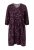 Ulla Popken 855270 Vestido de jersey estampado con cuello de pico Negro - Vestidos de punto jersey - 
