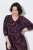 Ulla Popken 855270 Vestido de jersey estampado con cuello de pico Negro - Vestidos de punto jersey - 