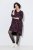 Ulla Popken 855270 Vestido de jersey estampado con cuello de pico Negro - Vestidos de punto jersey - 
