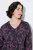 Ulla Popken 855270 Vestido de jersey estampado con cuello de pico Antracita - Vestidos de punto jersey - 
