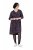 Ulla Popken 855270 Vestido de jersey estampado con cuello de pico Antracita - Vestidos de punto jersey - 