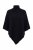 Ulla Popken 855277 Poncho de punto con bajo en pico y cuello barco Negro - Ponchos y capas - 