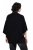 Ulla Popken 855277 Poncho de punto con bajo en pico y cuello barco Negro - Ponchos y capas - 