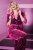 Ulla Popken 855499 Blazer de terciopelo con strass Magenta - Blazers - Blazers en tallas grandes para mujer