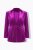 Ulla Popken 855499 Blazer de terciopelo con strass Magenta - Blazers - Blazers en tallas grandes para mujer