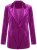 Ulla Popken 855499 Blazer de terciopelo con strass Magenta - Blazers - Blazers en tallas grandes para mujer