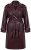 Ulla Popken 855617 Gabardina efecto piel con cinturón anudado Burdeos - Abrigos - Abrigos de talla grande
