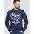 D555 Austin Long Sleeve T-shirt Navy - Camisetas - Camisetas - 2XL-14XL