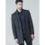 D555 Terry Checked Overcoat Charcoal - Chaquetas - Chaquetas Tallas Grandes 2XL-8XL
