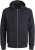 Jack & Jones BRADLEY Zip Hoodi Black - Sudaderas - Sudaderas 2XL-12XL