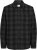 Jack & Jones ZAC BRUSHED Long Sleeve OVERSHIRT Grey - Camisas - Camisas 2XL-10XL