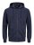 Jack & Jones Basic Sweat Zip Hood Navy Blazer - Sudaderas - Sudaderas 2XL-12XL