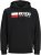 Jack & Jones CORP LOGO PLAY 4 Print Hoodie Black - Sudaderas - Sudaderas 2XL-12XL