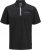 Jack & Jones Fusion Pique Zipper Polo Black - Polos - Polos 2XL-8XL