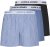 Jack & Jones TOKYO Woven Coronet Blue - Blue Stripes Boxers 3-Pack Black - Ropa interior - Ropa interior 2XL-8XL