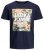 Jack & Jones JJPETE SHAPE Camo Print T-Shirt Navy - Camisetas - Camisetas - 2XL-14XL