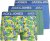 Jack & Jones JACPINEAPPLE SKULL TRUNKS 3 PACK Palace Blue - Bóxeres - Bóxeres 2XL-12XL