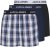 Jack & Jones Saigon Blue/Red Check Woven Boxers 3-Pack Navy Blazer - Ropa interior - Ropa interior 2XL-8XL