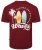 Kam Jeans 5709 Summer Adventure Print Tee Burgundy - Camisetas - Camisetas - 2XL-14XL