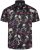 Kam Jean 6074 Camisa de Manga Corta con Estampado de Calavera Negro - Camisas - Camisas 2XL-10XL