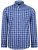 Kam Jeans 6155 Long Sleeve Check Shirt Blue - Camisas - Camisas 2XL-10XL