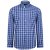 Kam Jeans 6155 Long Sleeve Check Shirt Blue - Camisas - Camisas 2XL-10XL