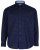 Kam Jeans 6158 Long Sleeve Dobby Embroidery Shirt Navy - Camisas - Camisas 2XL-10XL
