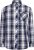 Kam Jeans 6301 LS Casual Check Shirt Navy - Camisas - Camisas 2XL-10XL