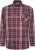 Kam Jeans P038 LS Premium Cotton Check Shirt Wine - Camisas - Camisas 2XL-10XL