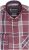 Kam Jeans P038 LS Premium Cotton Check Shirt Wine - Camisas - Camisas 2XL-10XL