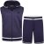 Kam Jeans TS005 Retro Tracky Set (Shorts/Sleeveless Hoodie) Navy - La loca oferta de abril de Motley - 